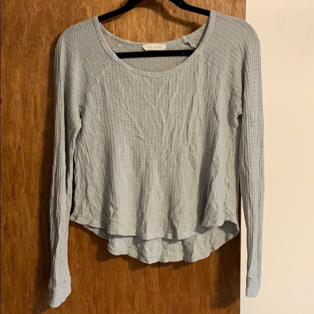 Grey waffle t